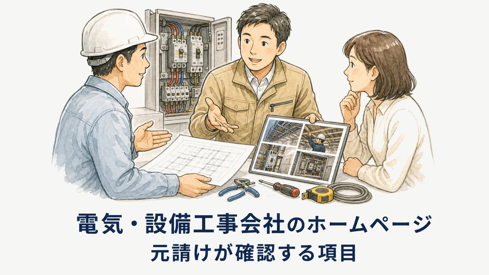 電気・設備工事会社のホームページ｜元請けが確認する項目