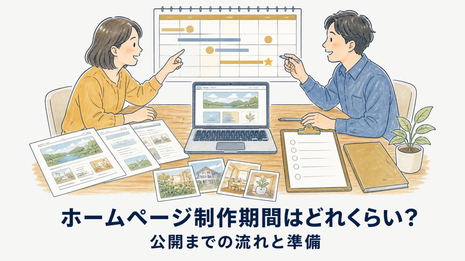ホームページ制作期間はどれくらい？公開までの流れと準備