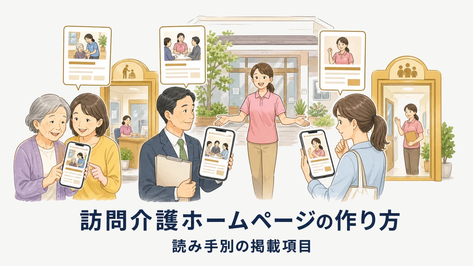 訪問介護ホームページの作り方｜読み手別の掲載項目