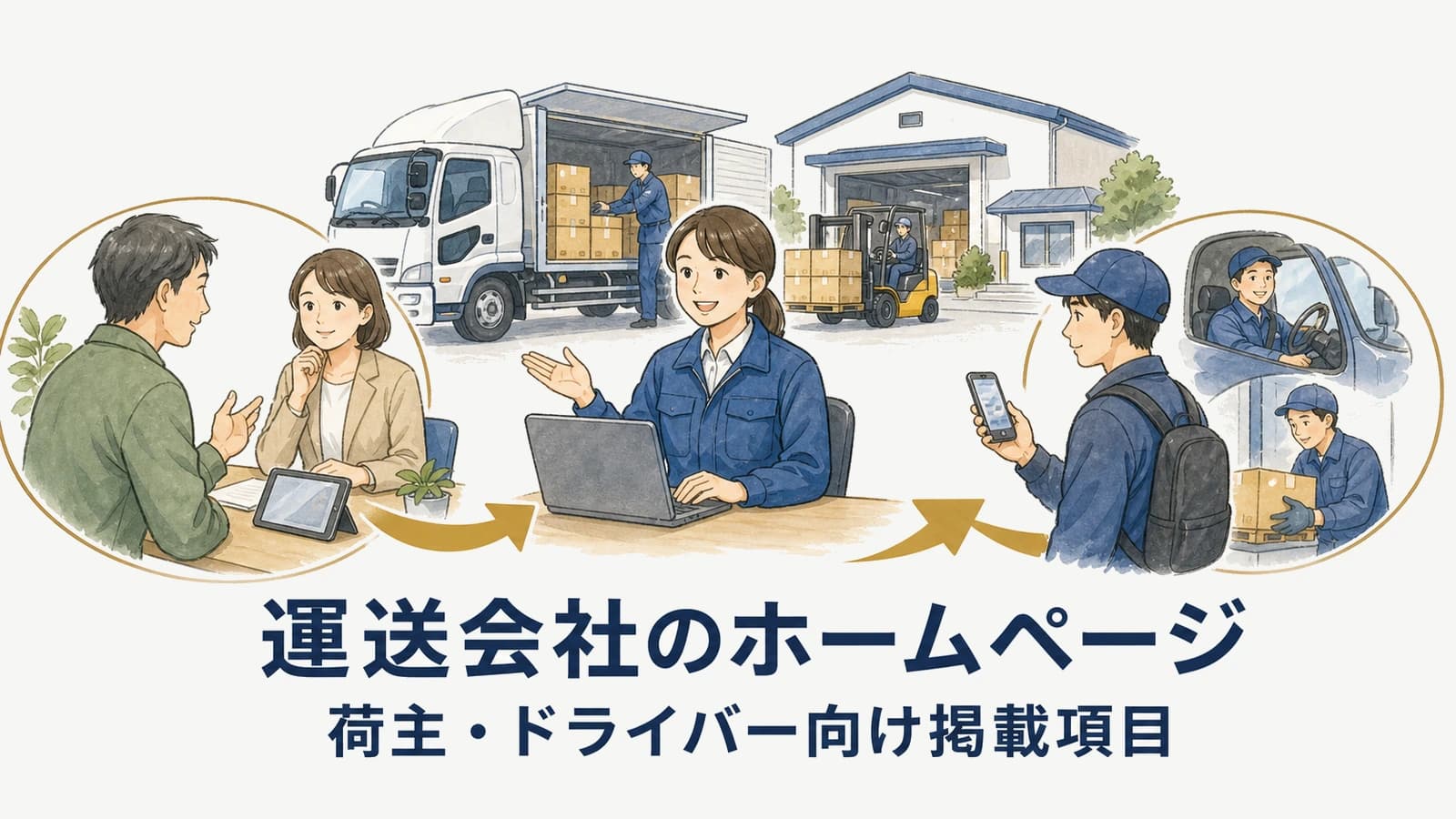 運送会社のホームページ｜荷主・ドライバー向け掲載項目