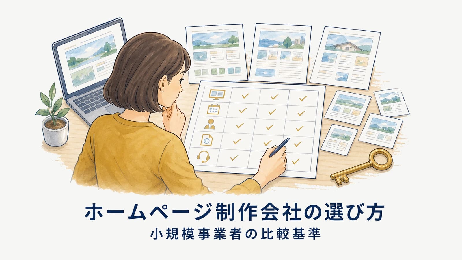 ホームページ制作会社の選び方｜小規模事業者の比較基準