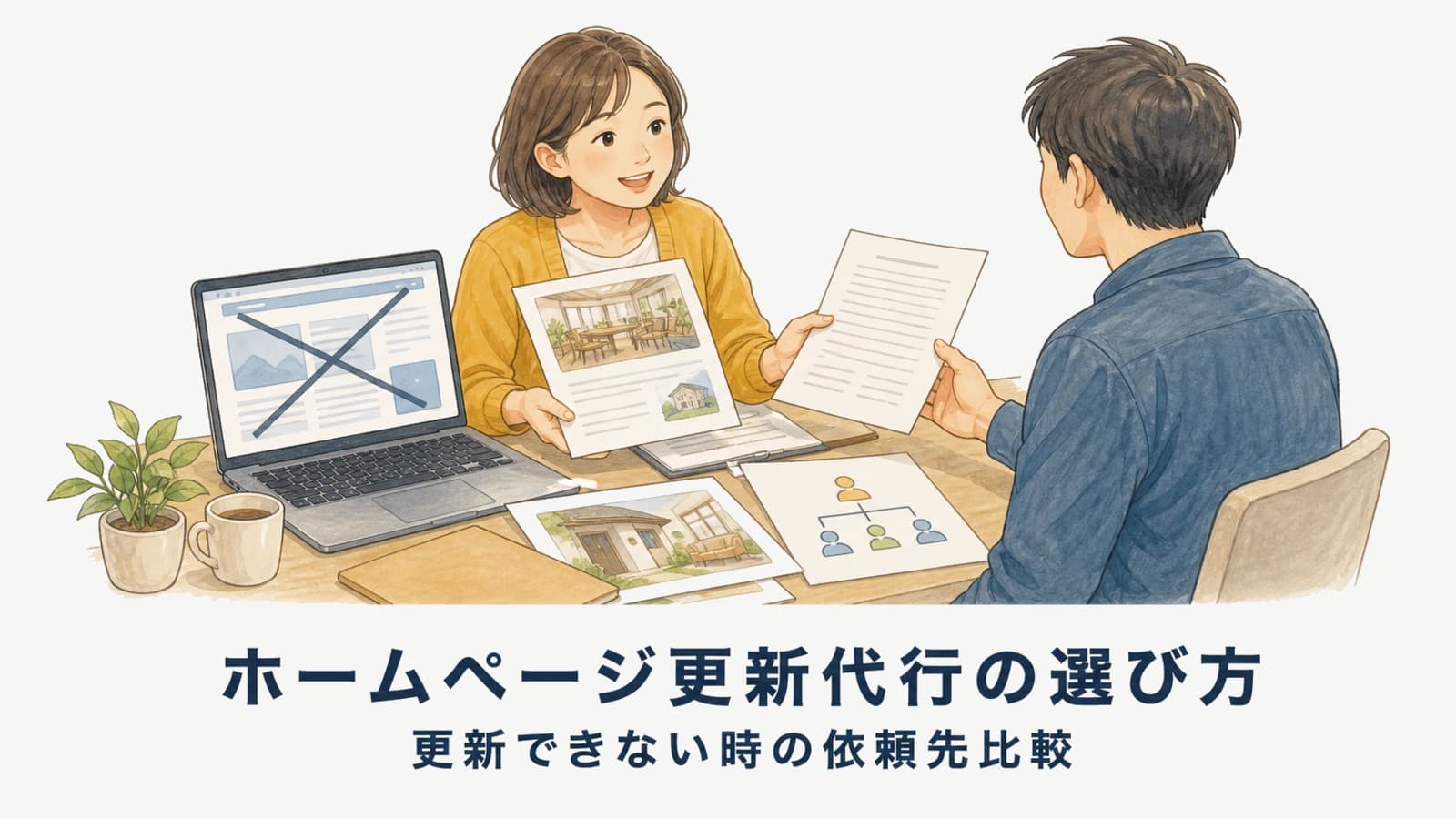 ホームページ更新代行の選び方｜更新できない時の依頼先比較