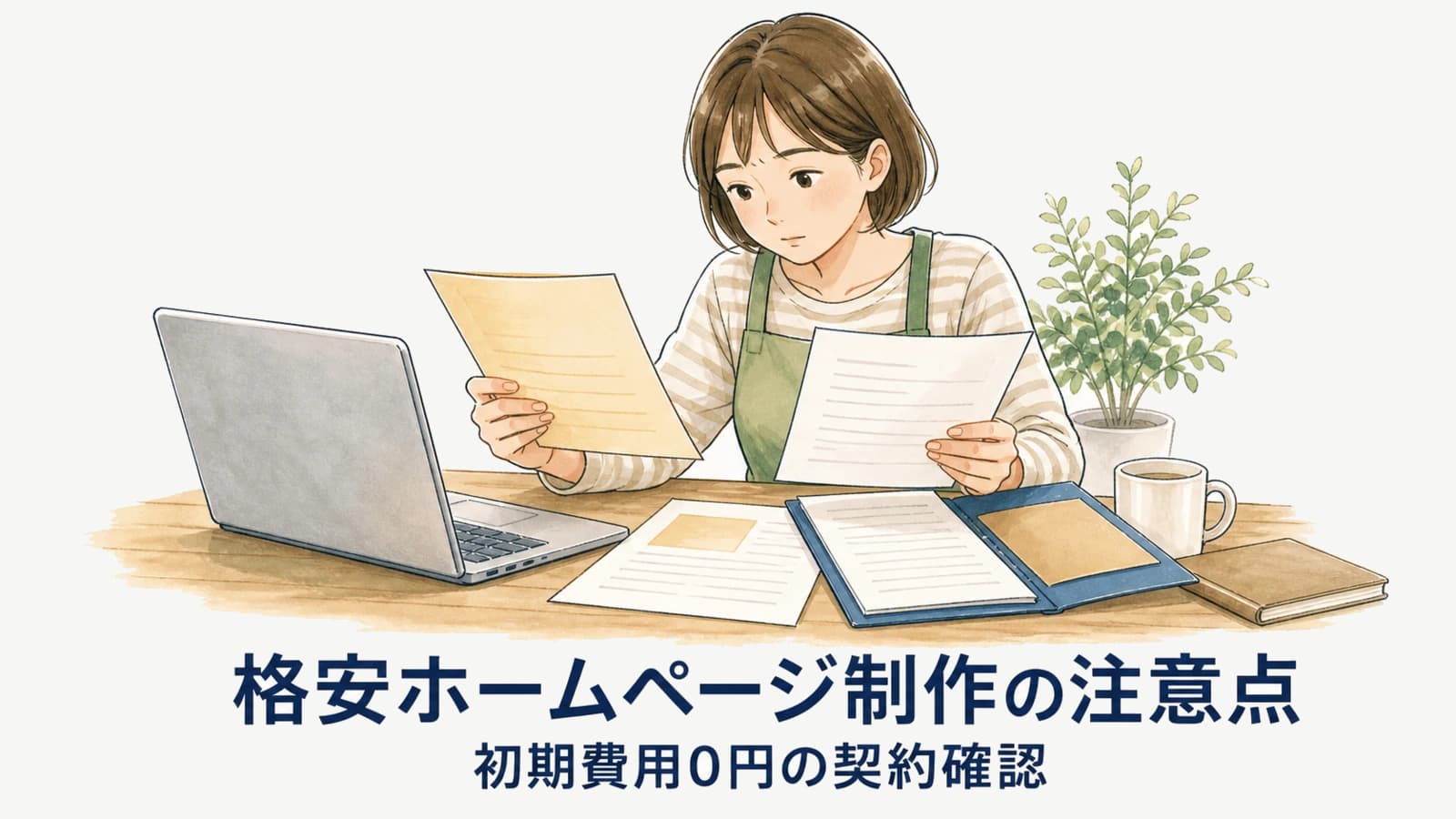格安ホームページ制作の注意点｜初期費用0円の契約確認